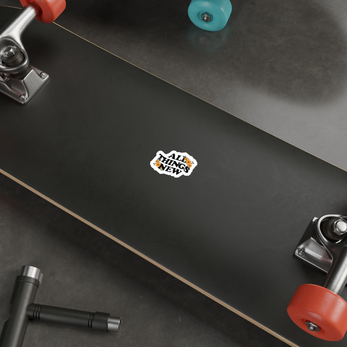 "All Things New" Floral Sticker